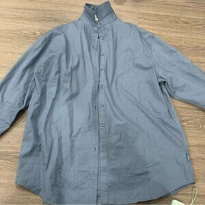 Azur fit oversized cotton tshirt blue size large